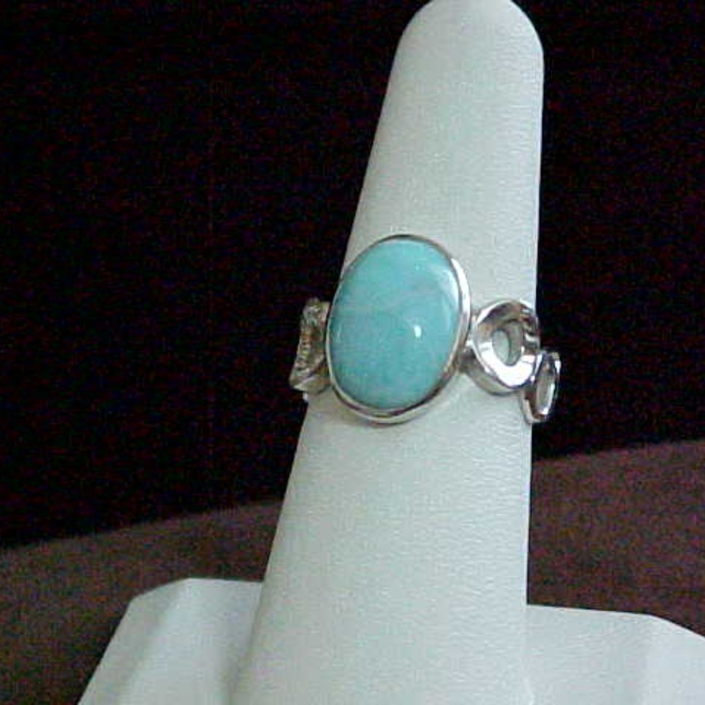 Marahlago Larimar Ring   Size 7